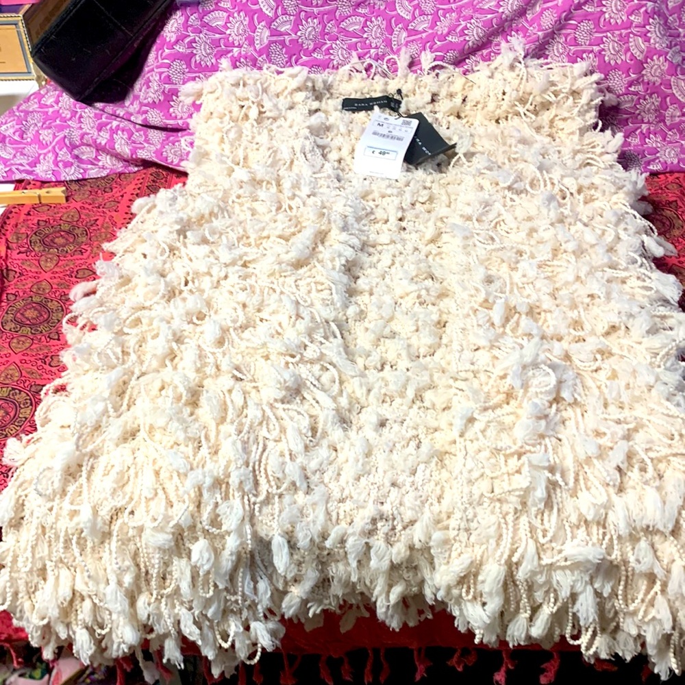 Zara funky nubby knit vest. Very Penny Lane